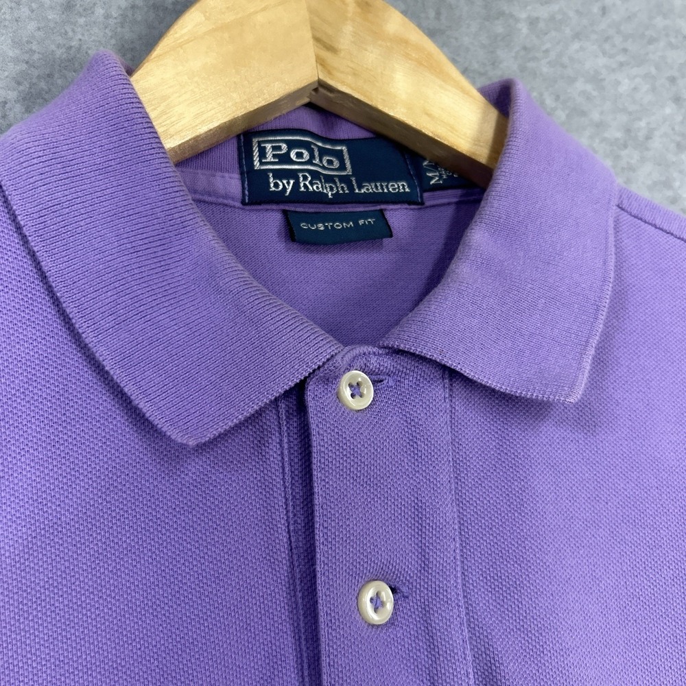 Polo Ralph Lauren Mens Purple Classic Fit Polo shirt Sz. M Embroided yellow Pony